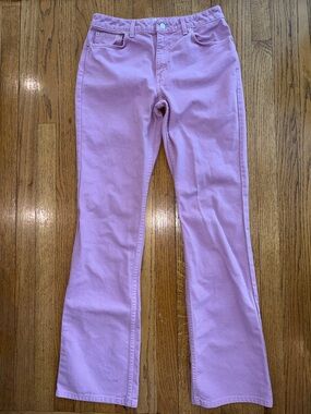 Vintage London Jean Lilac Pink Flare Jeans 10 Y2K Made in Canada High Rise